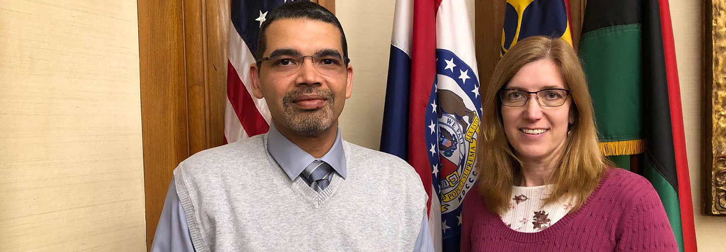 St. Louis' new City’s Chief Technology Officer Robert Gaskill-Clemons and Chief Information Officer Cindy Riordan.