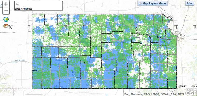 Kansas broadband map