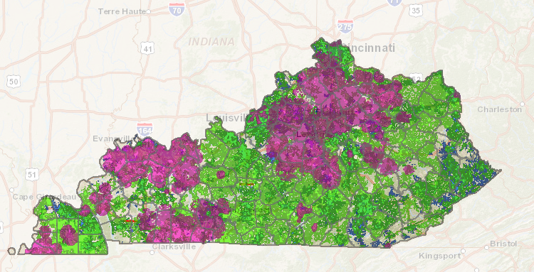 Kentucky broadband map