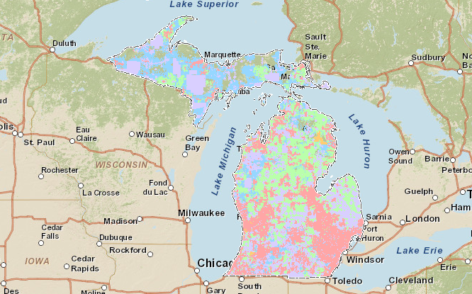 Michigan broadband map