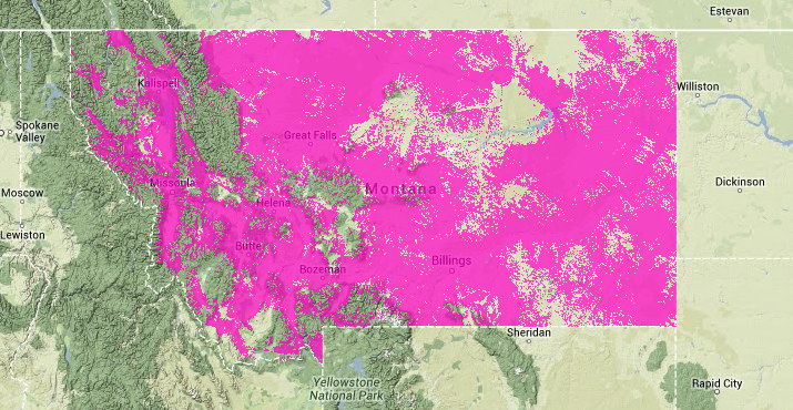 Montana broadband map