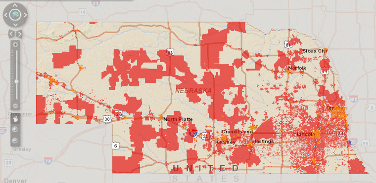 Nebraska broadband map