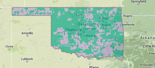 Oklahoma broadband map