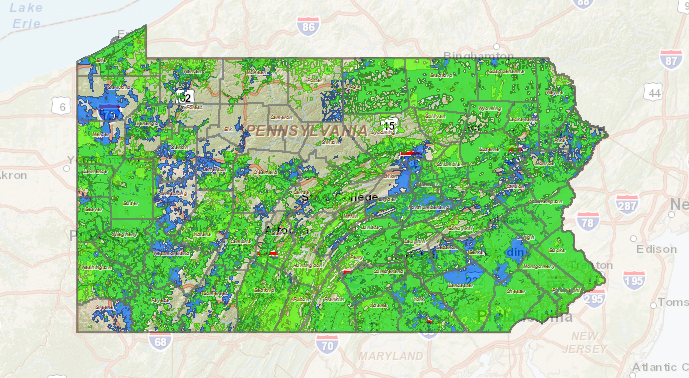 Pennsylvania broadband map