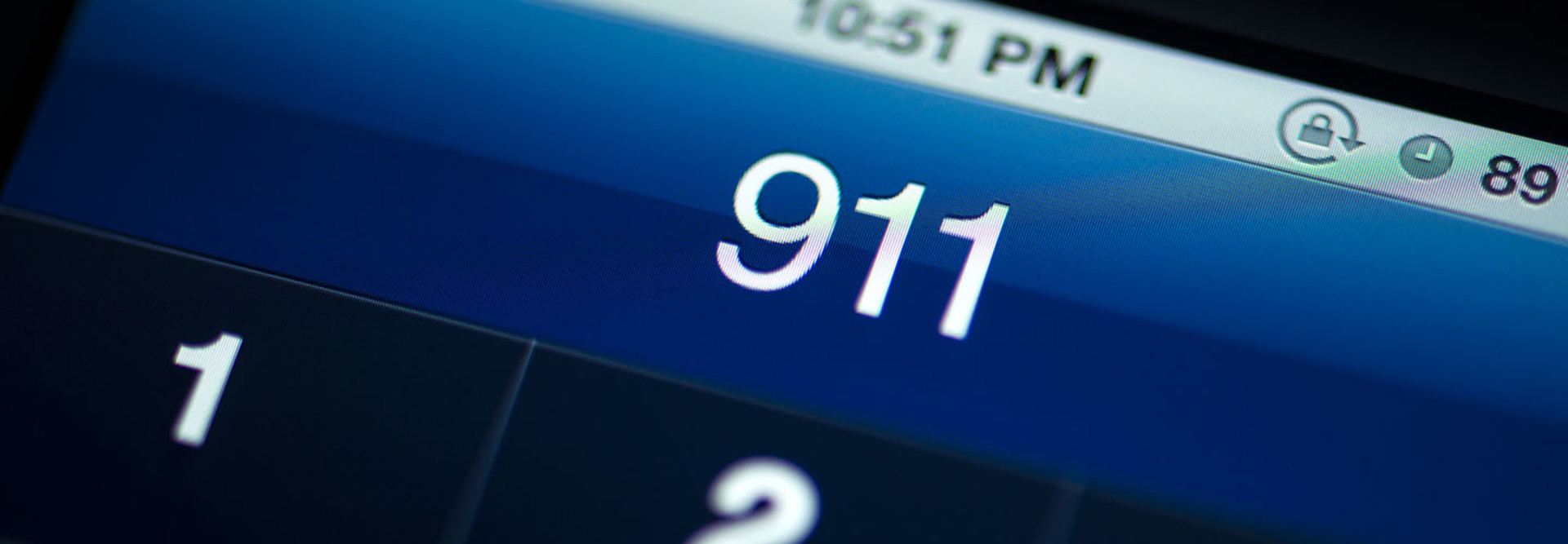 Calling 911 from smartphone.