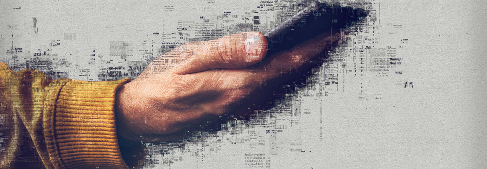 Hand with smartphone