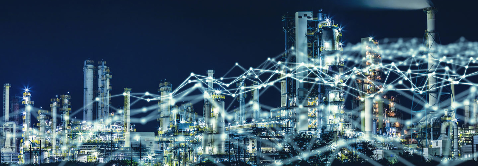 Modern factory and communication network concept.