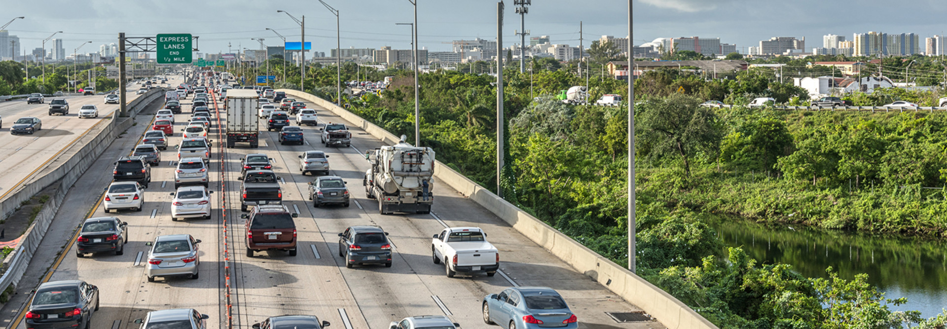 Traffic on a highway 