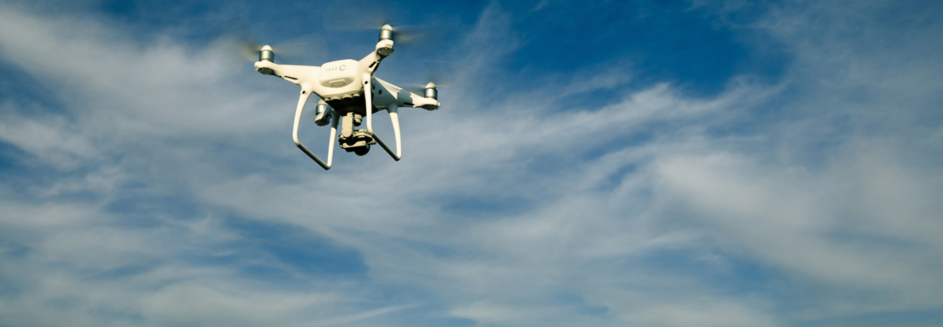 Drone flying in the sky 