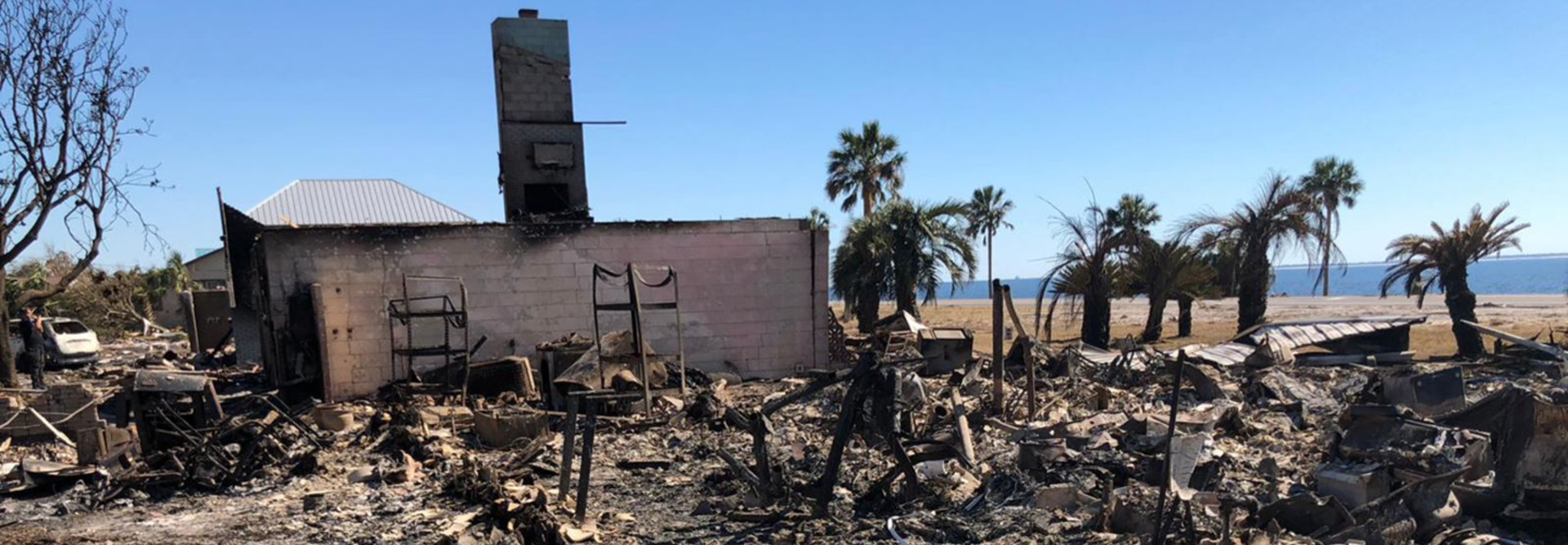 A scene of devastation in Mexico Beach, Fl., in the aftermath for Hurricane Michael.