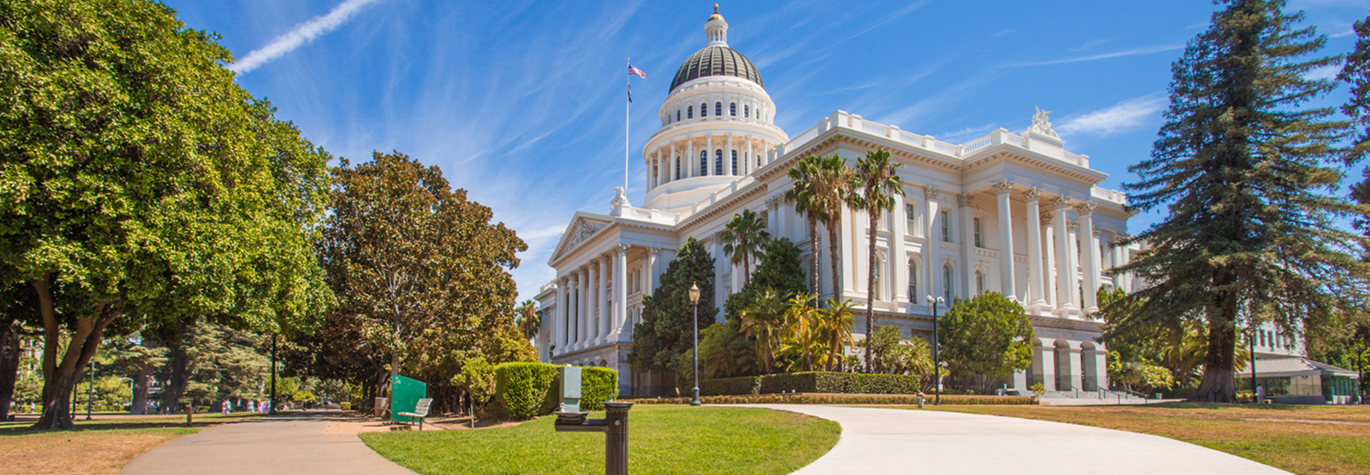 The historic California capitol building in Sacramento, Calif.  