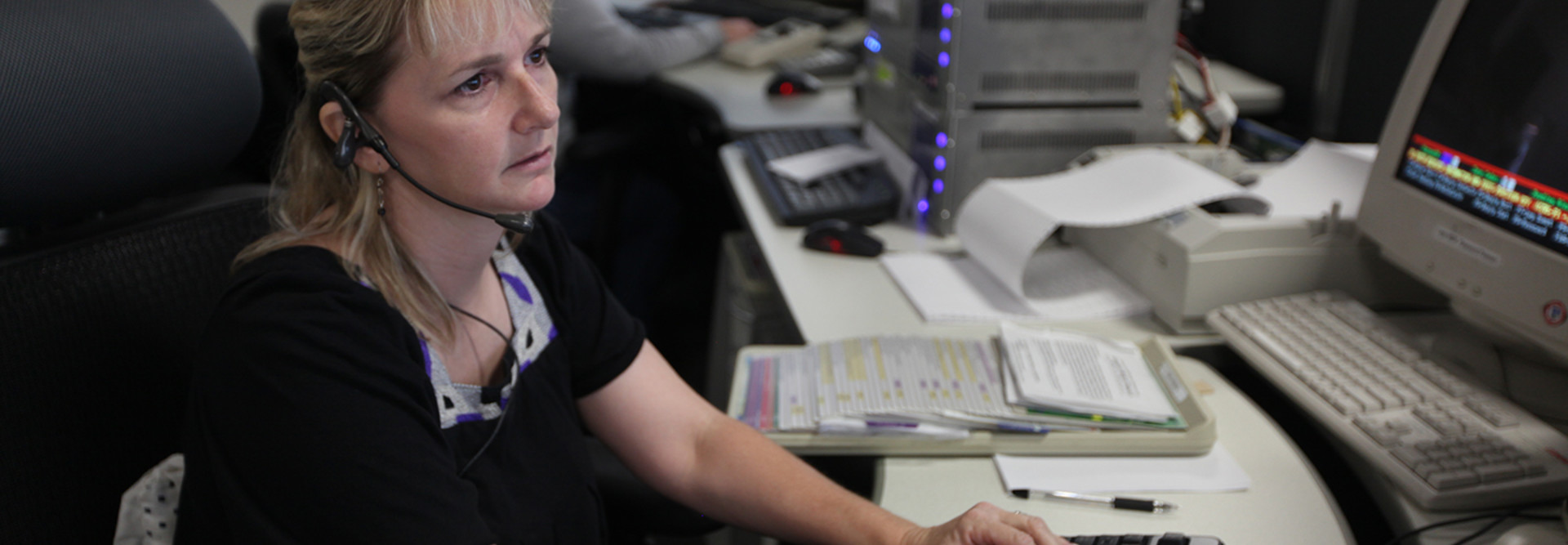 Female 911 dispatcher