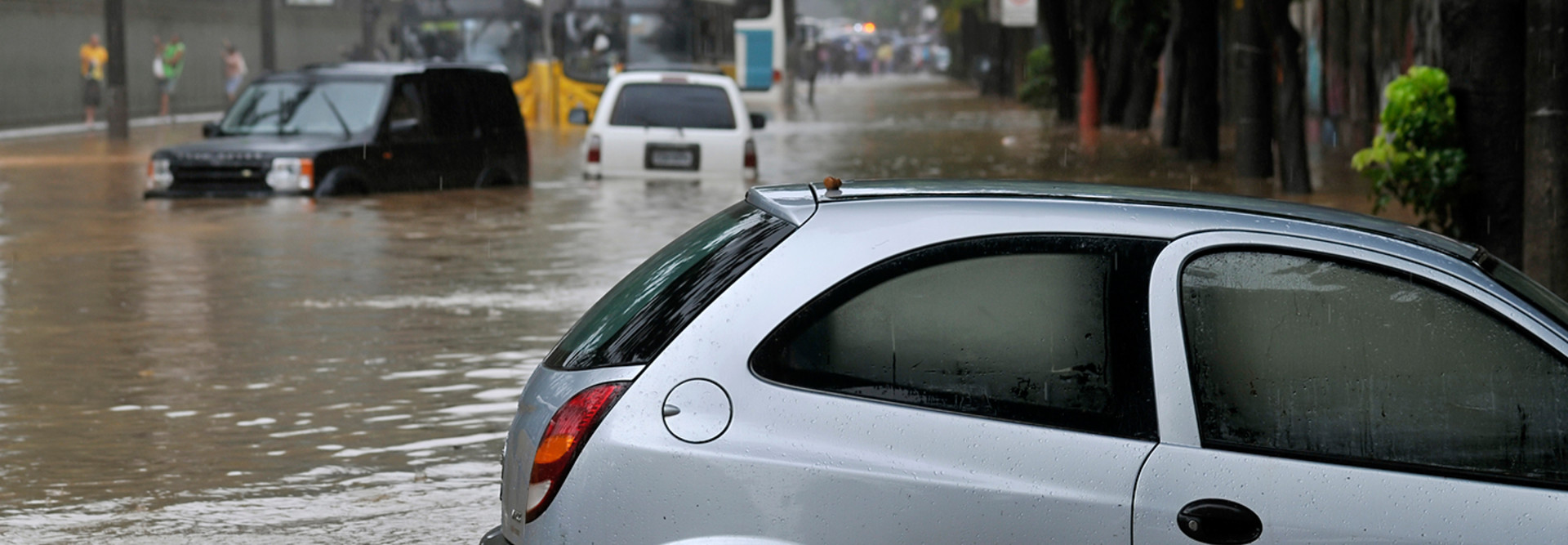 Flooding in a city