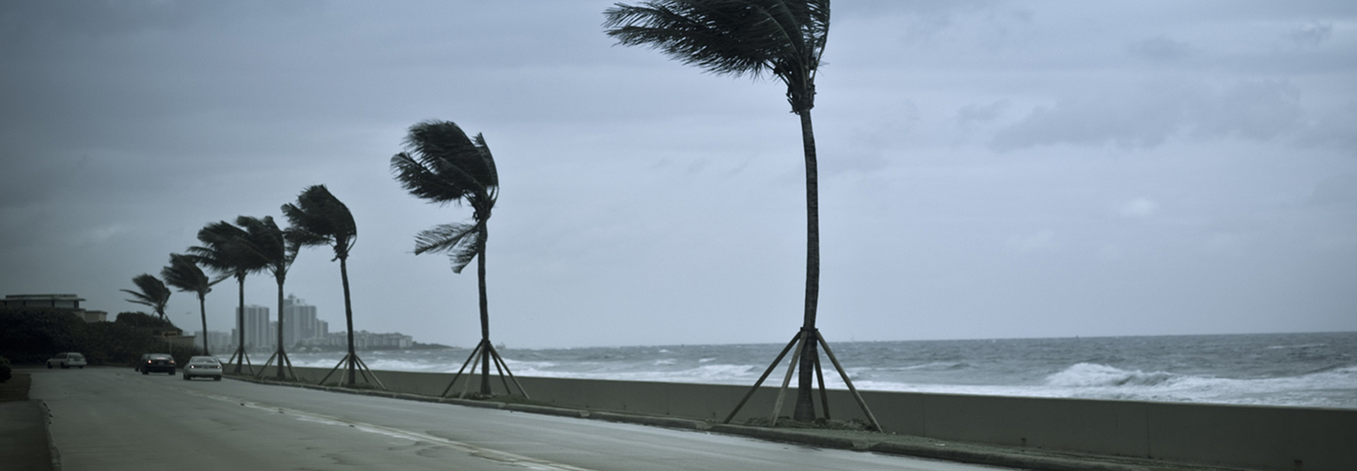 Hurricane off the coast of Florida 