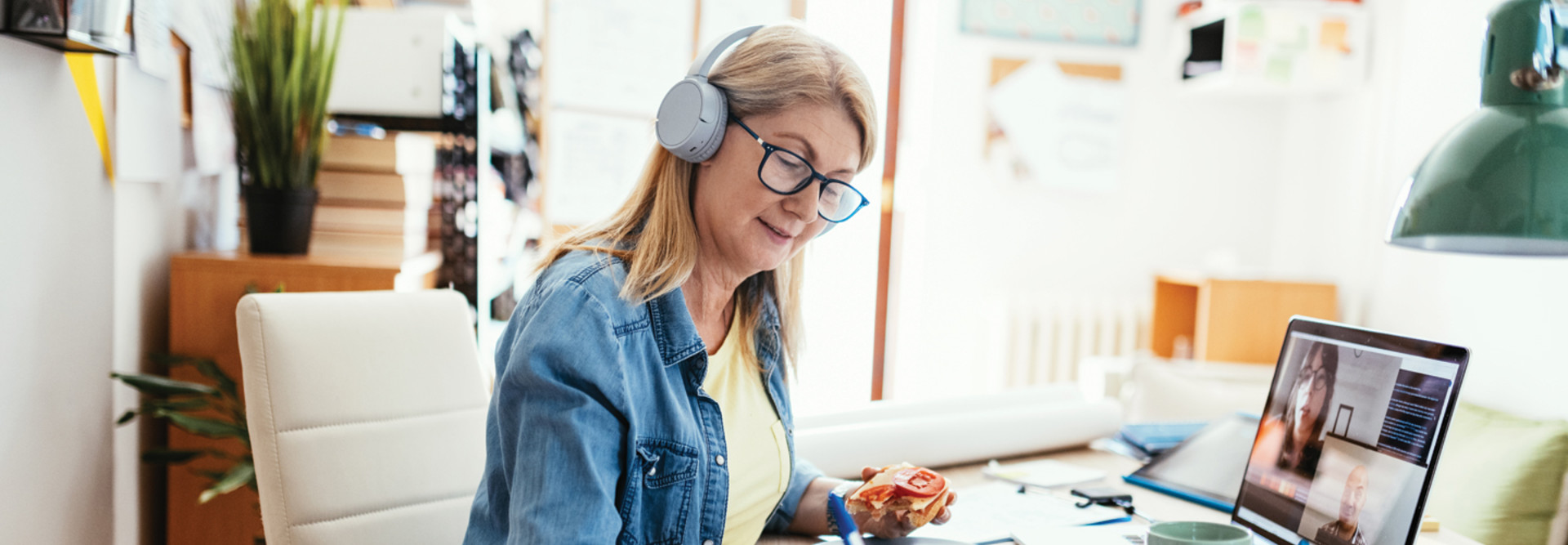Woman working from home 