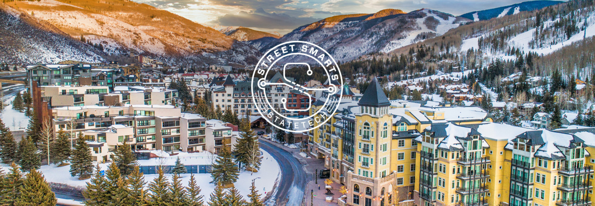 Overhead shot of Vail, Colorado 