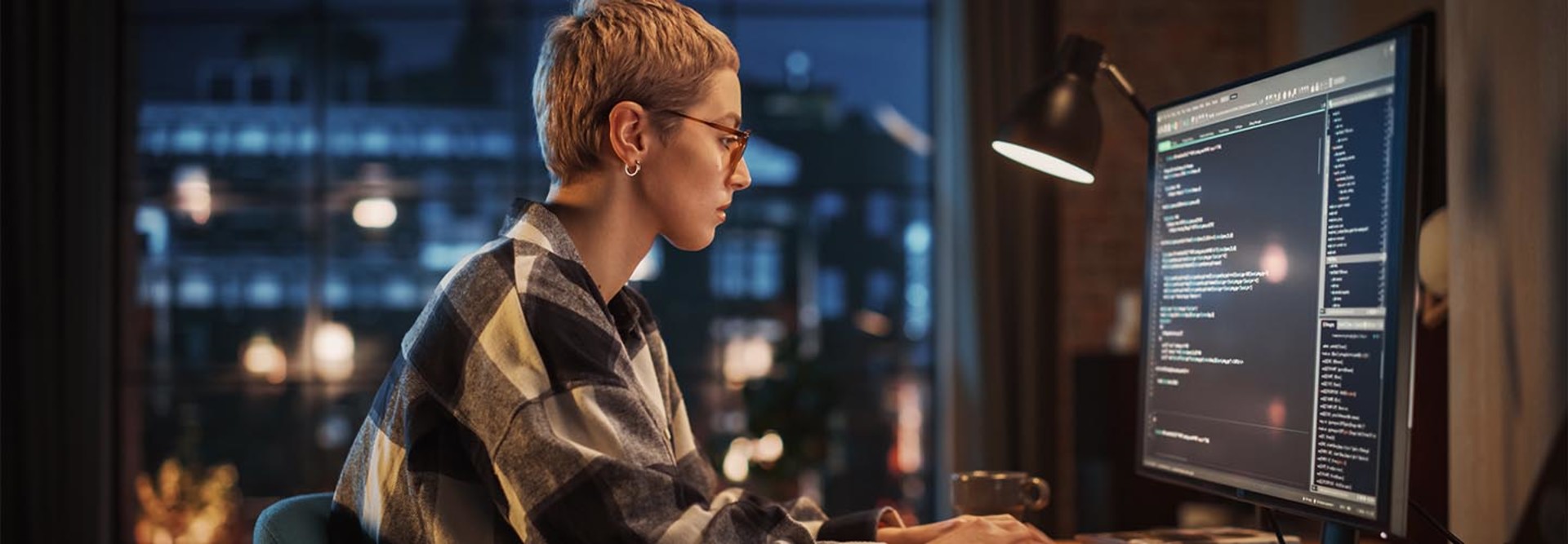 Person working at computer