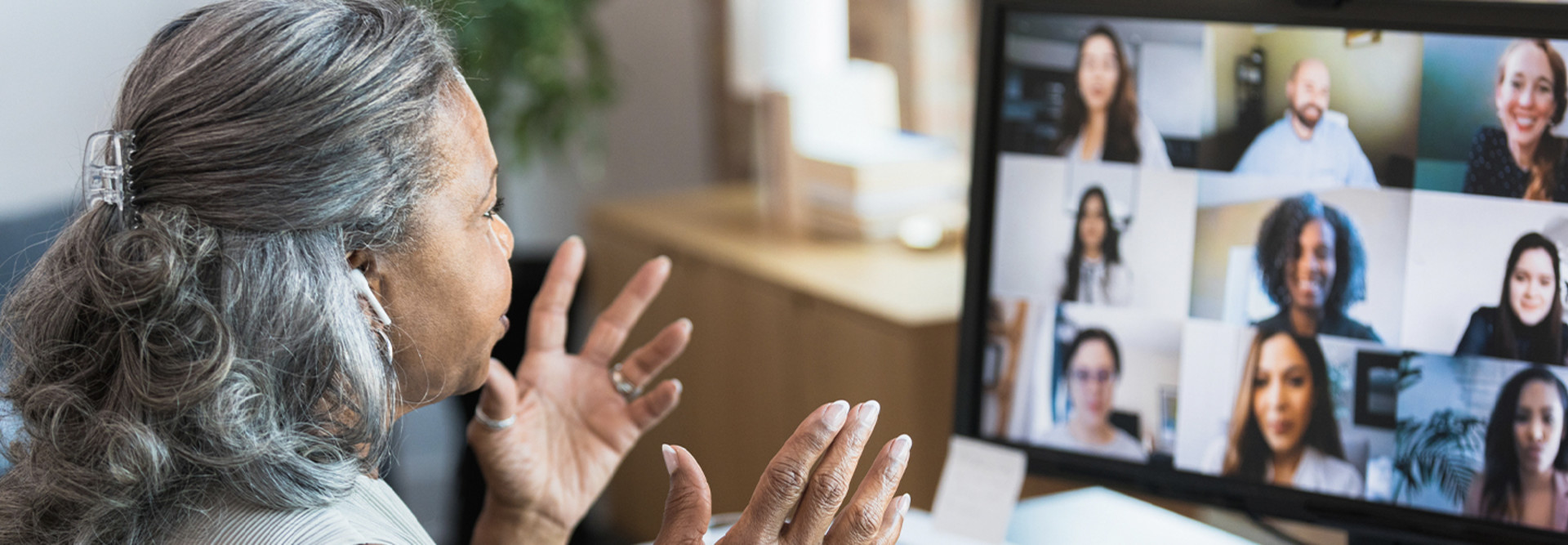 People meeting virtually