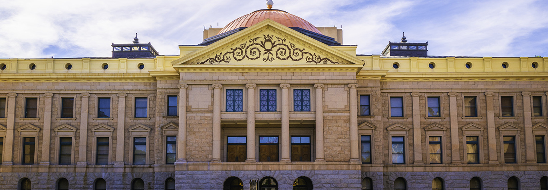 Arizona State Capitol Building in downtown Phoenix, Arizona.
