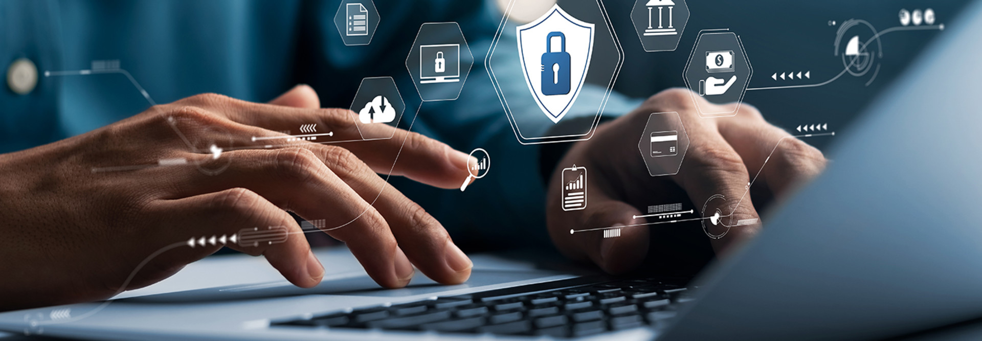 Encryption with a padlock icon on the virtual interface.