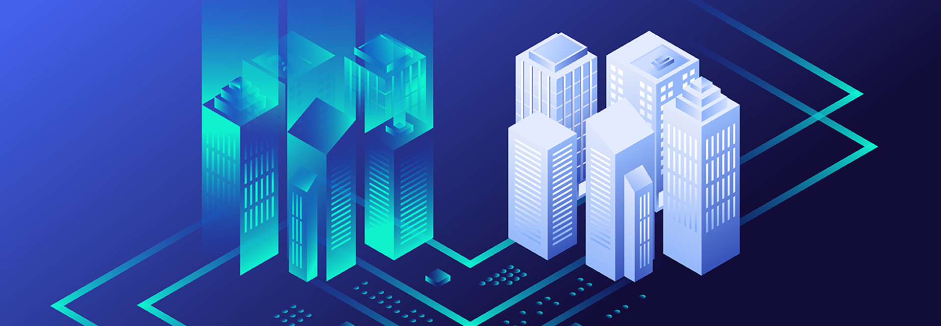 Digital twins technology illustration.