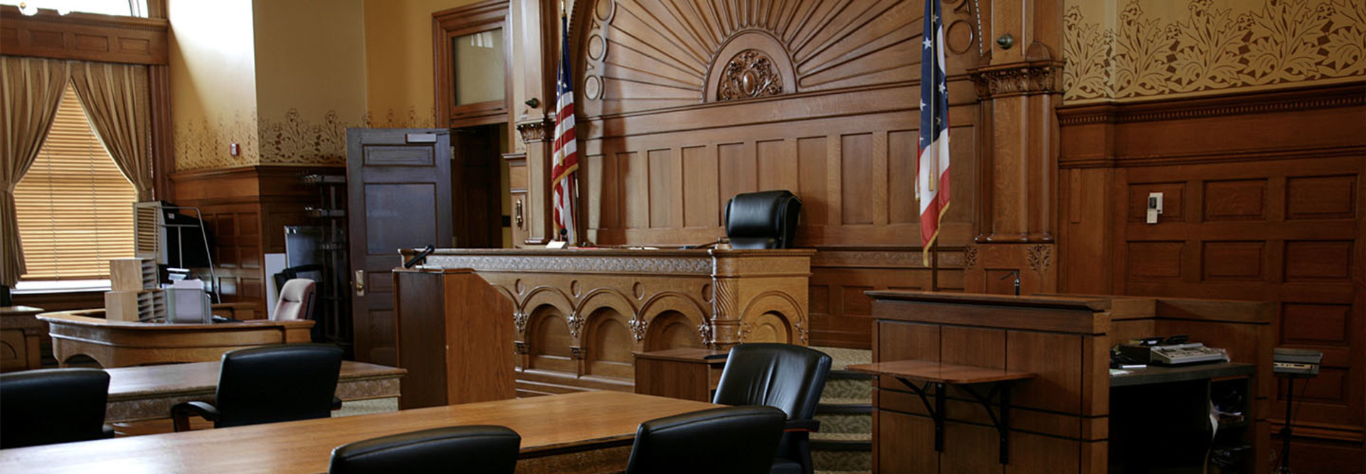 Empty courtroom