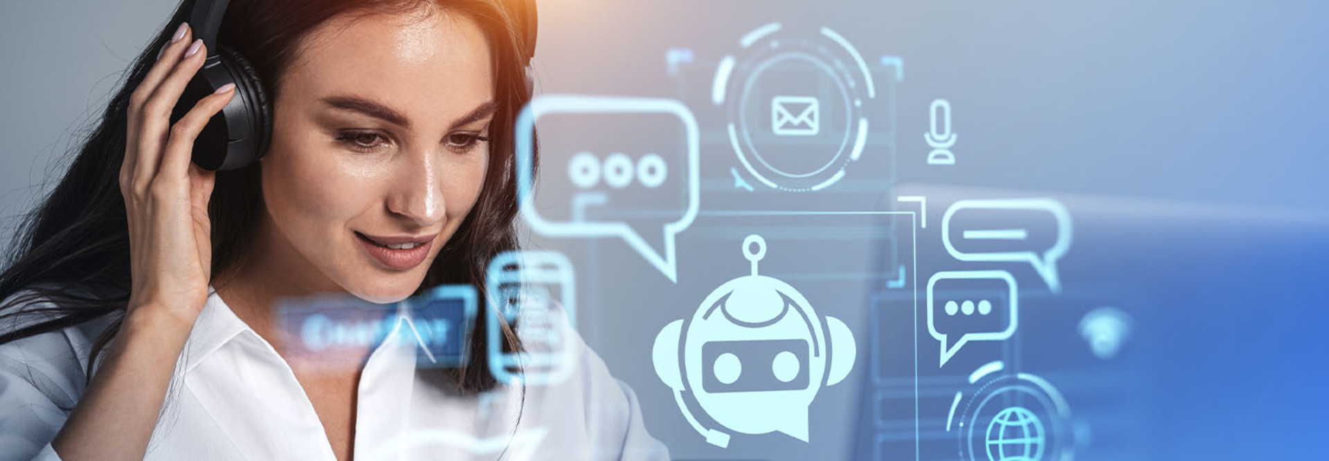 Person using AI chat service