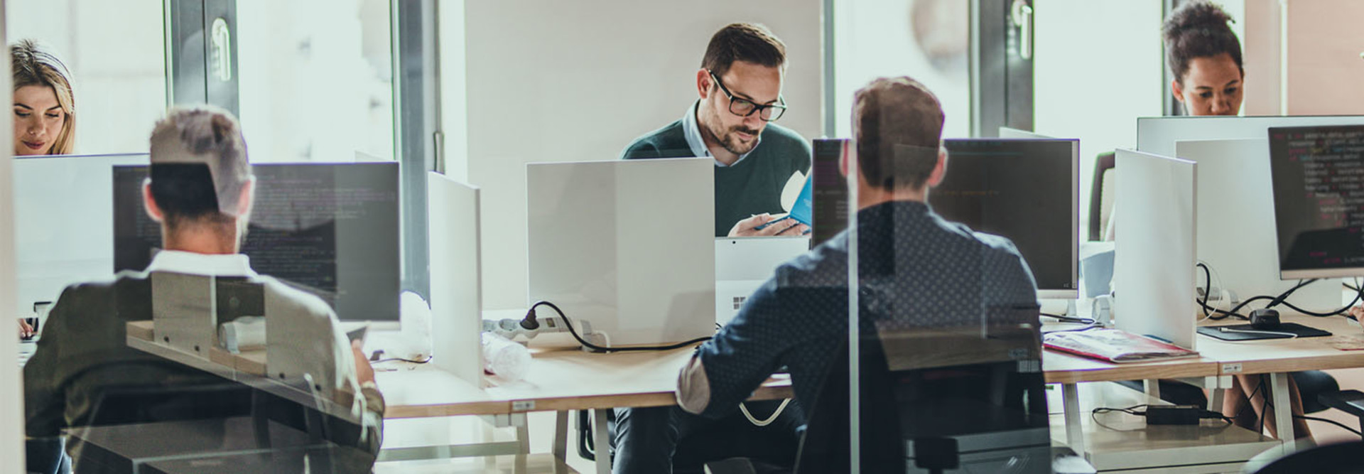 People working in the office