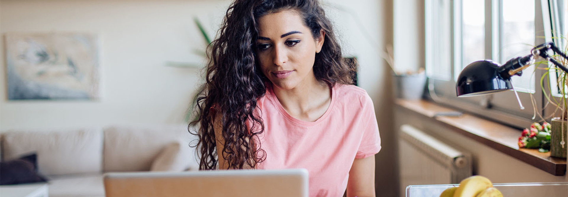 Person searching and applying for a job online