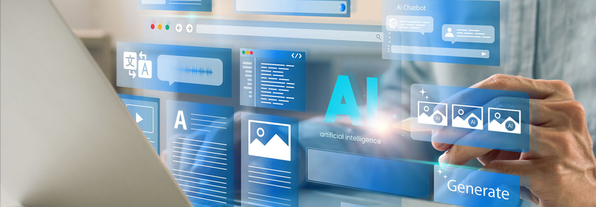 Person using AI tools in daily work