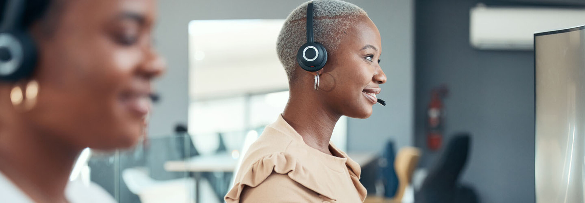 Person working in a call center
