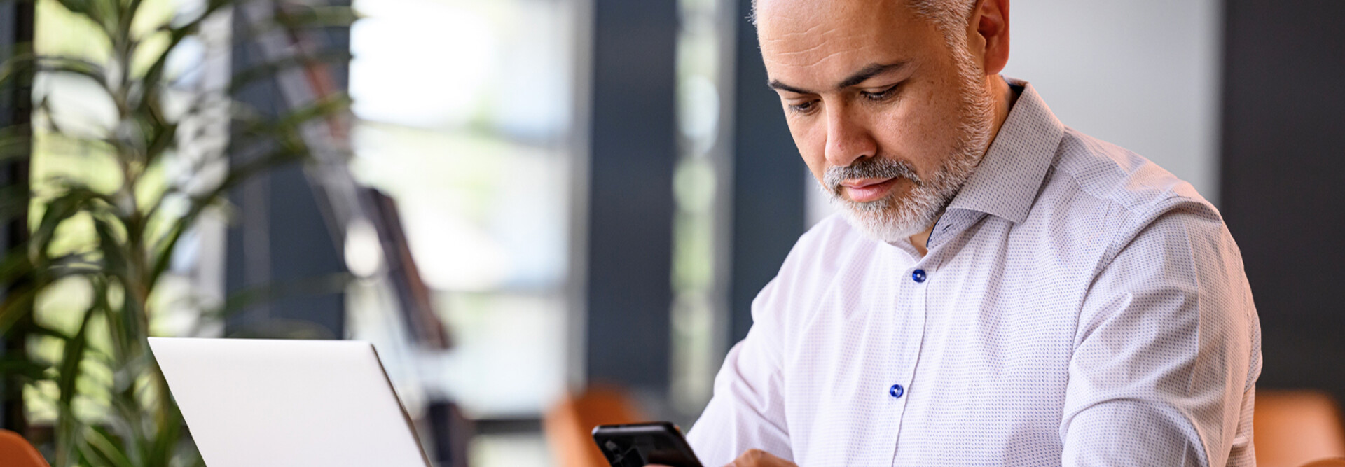 Person using two factor authentication