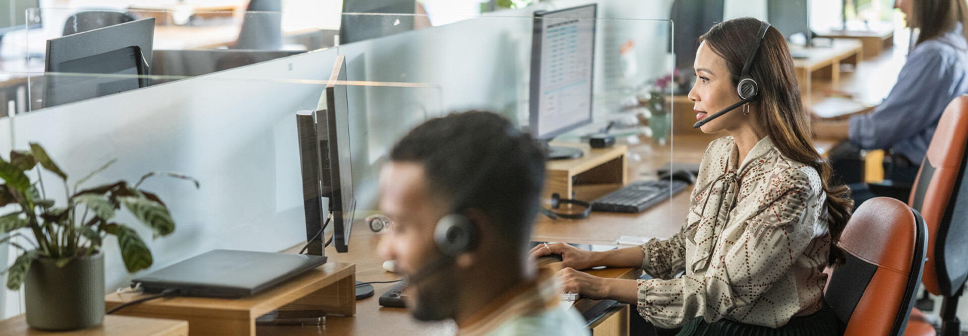 Person using headset
