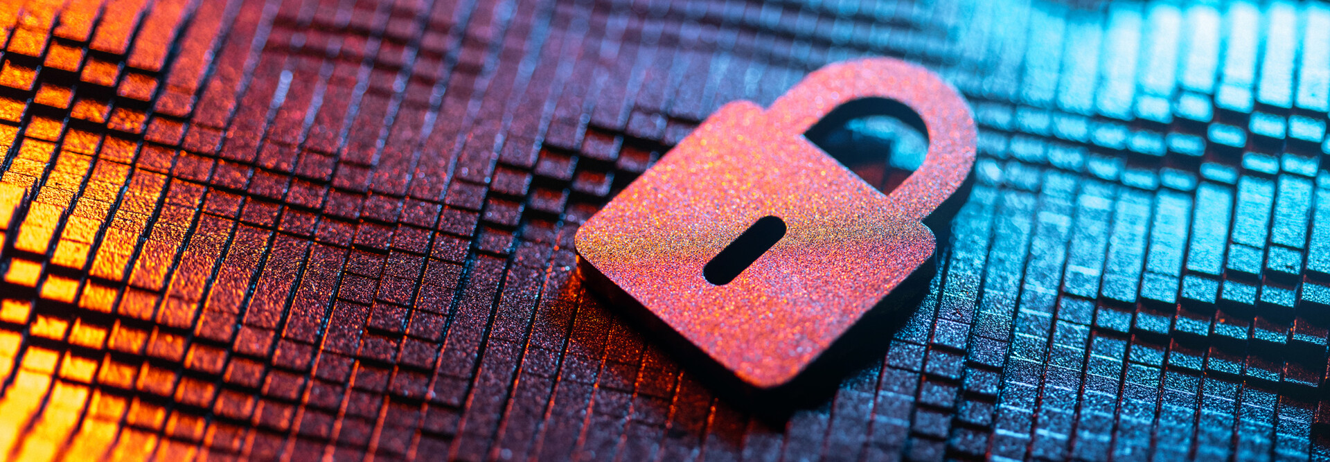 security lock on colorful background