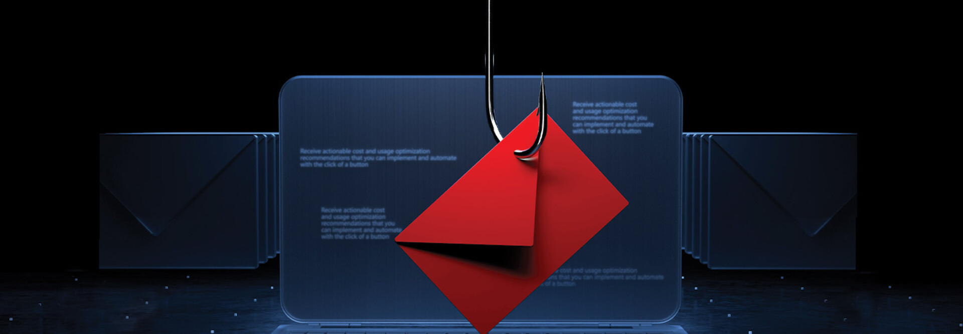 Phishing email on a hook