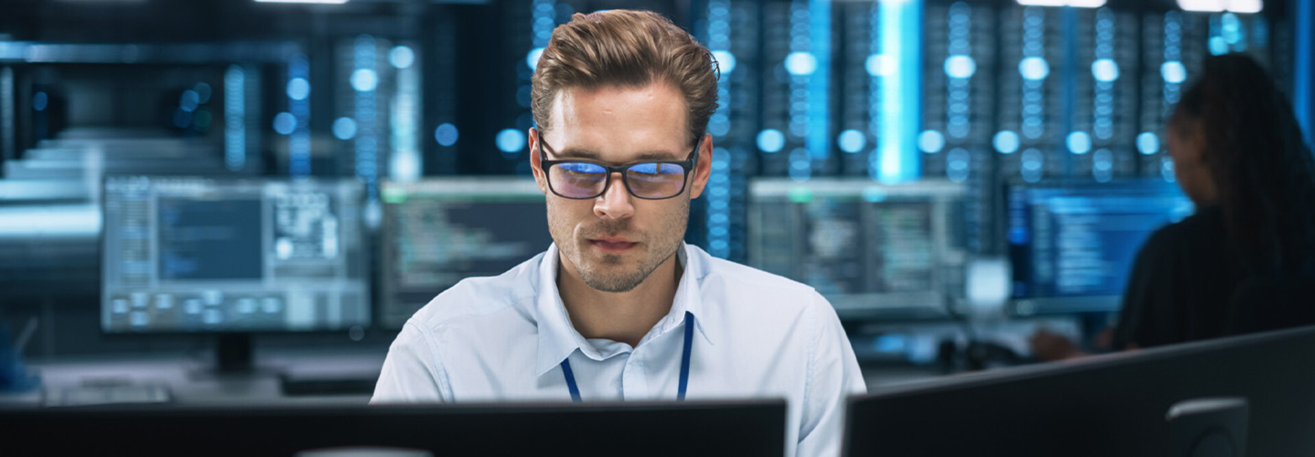 Person working on computer