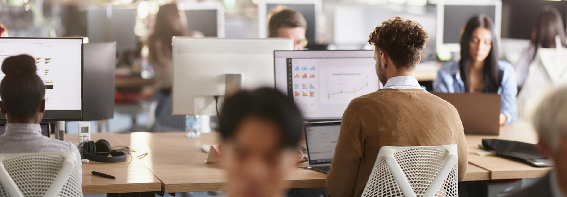 People working in office