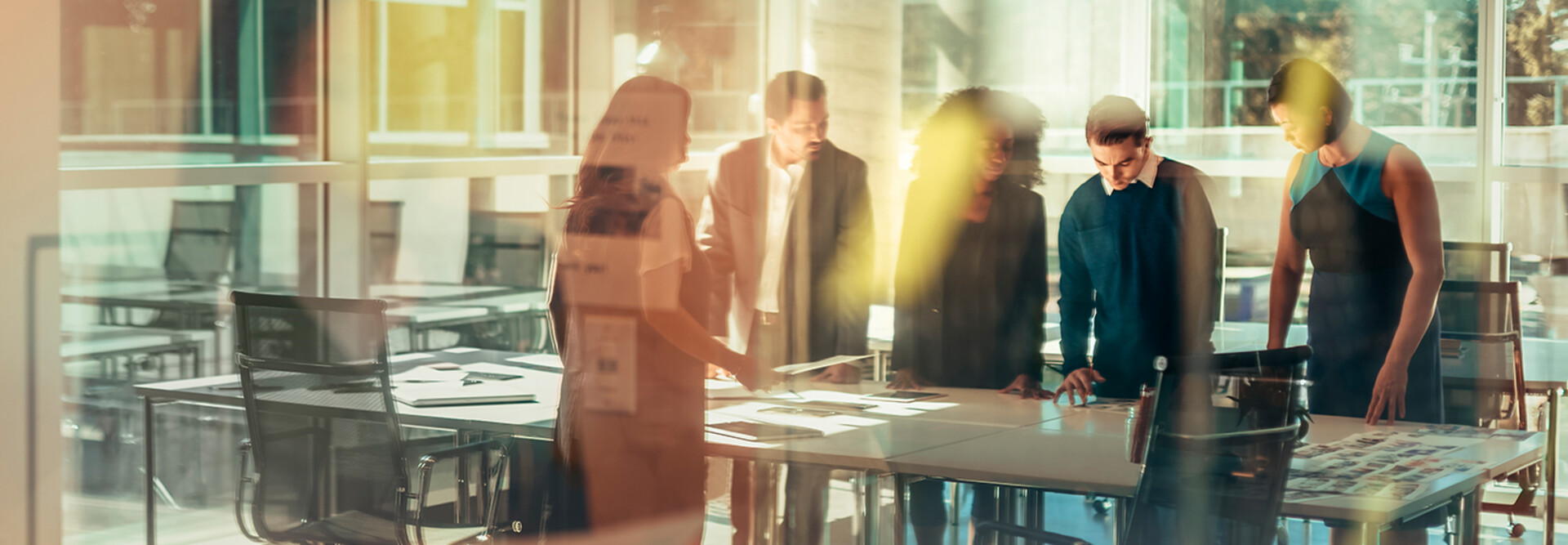 Business colleagues meeting in a conference room