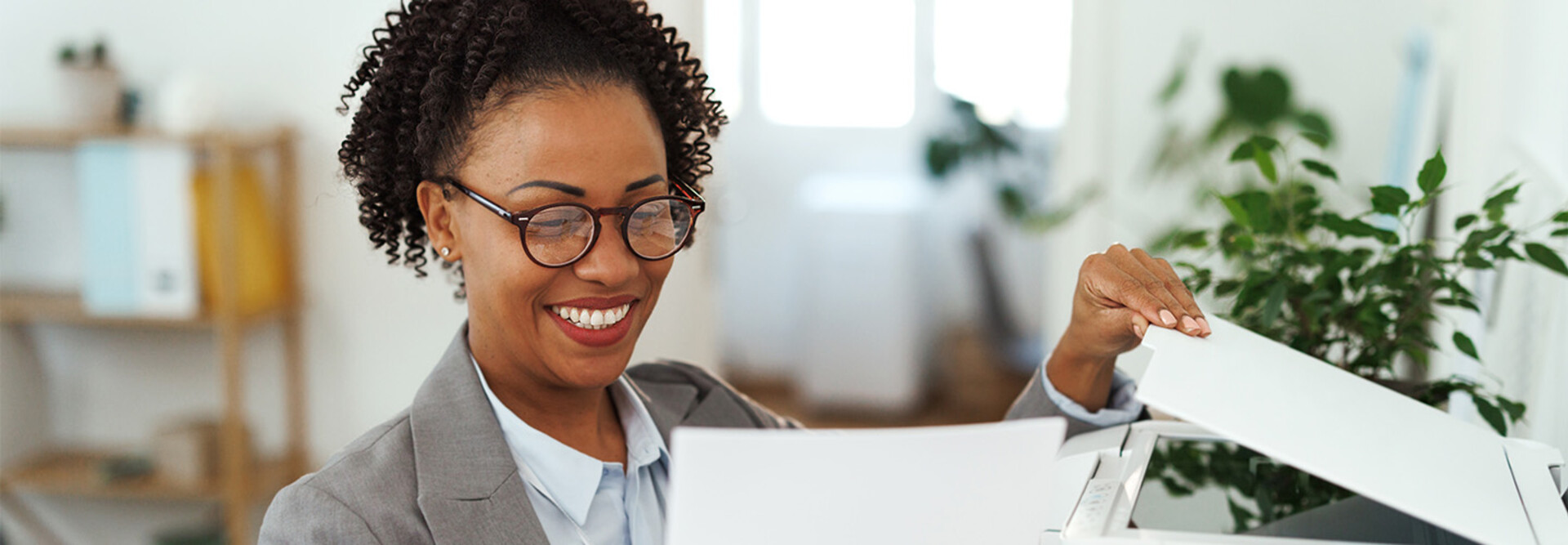 Person using printer