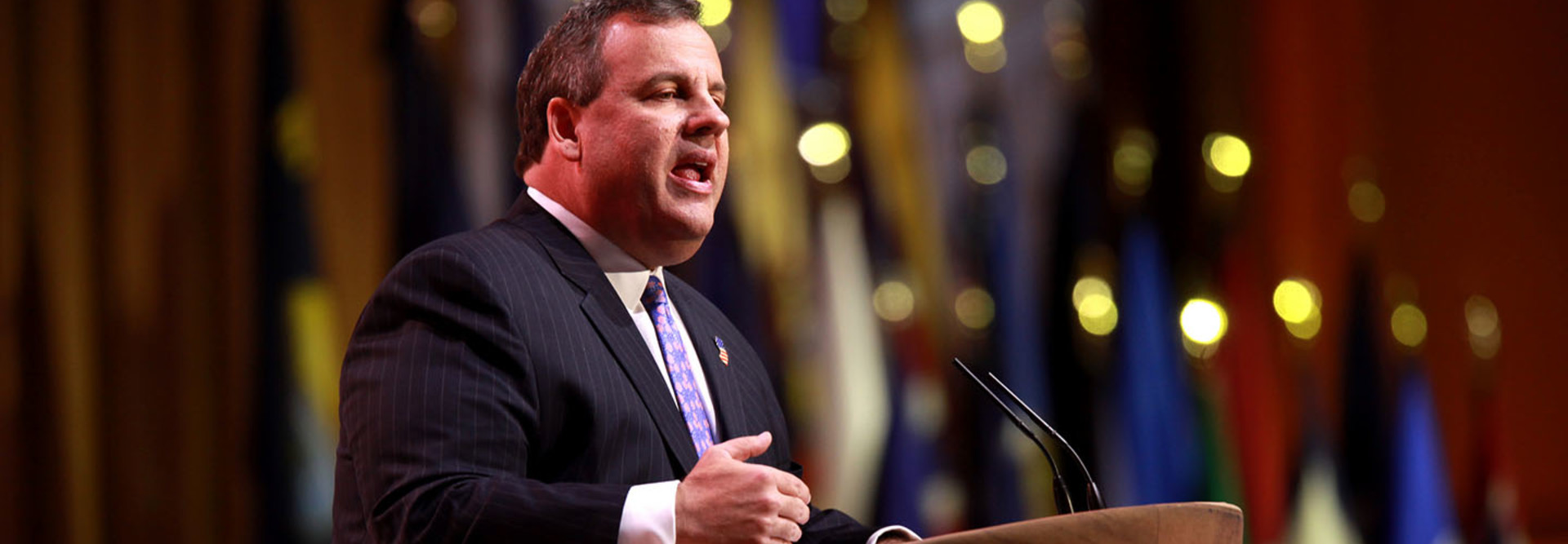 Governor Chris Christie of New Jersey speaking at the 2014 Conservative Political Action Conference (CPAC) in National Harbor, Maryland.