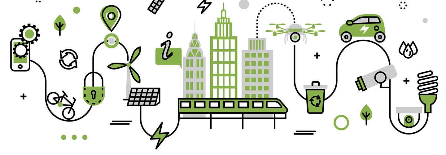 smart city concept, green
