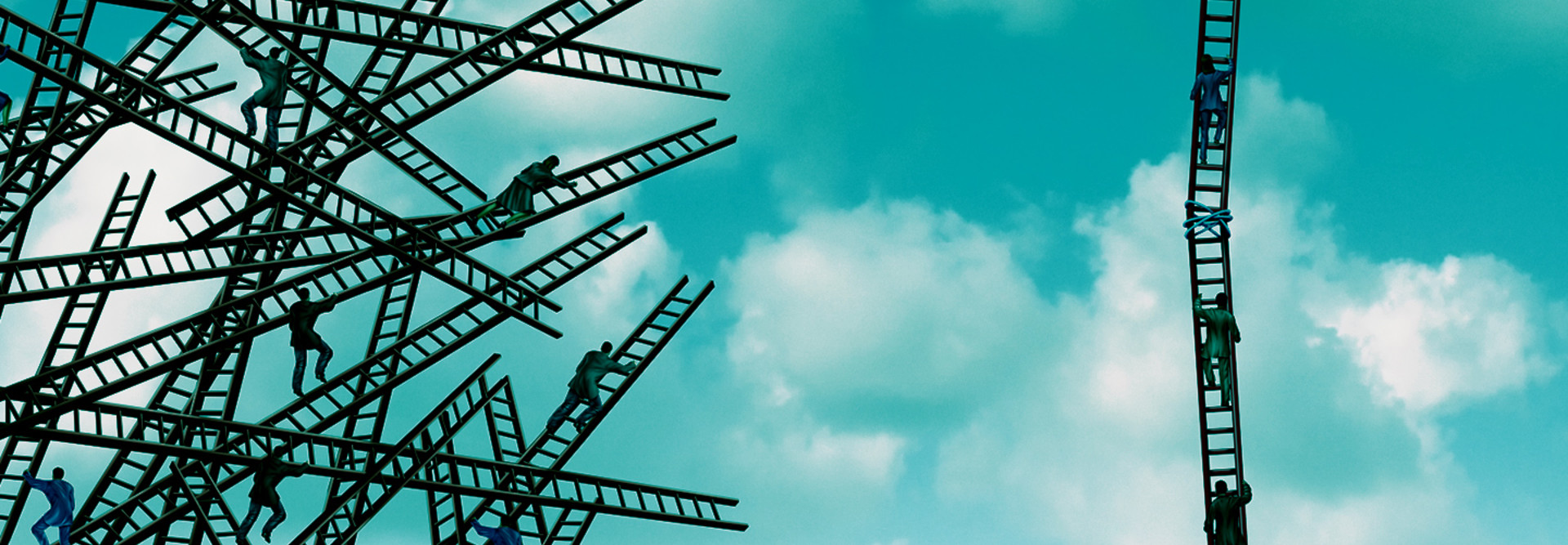 people climbing ladder