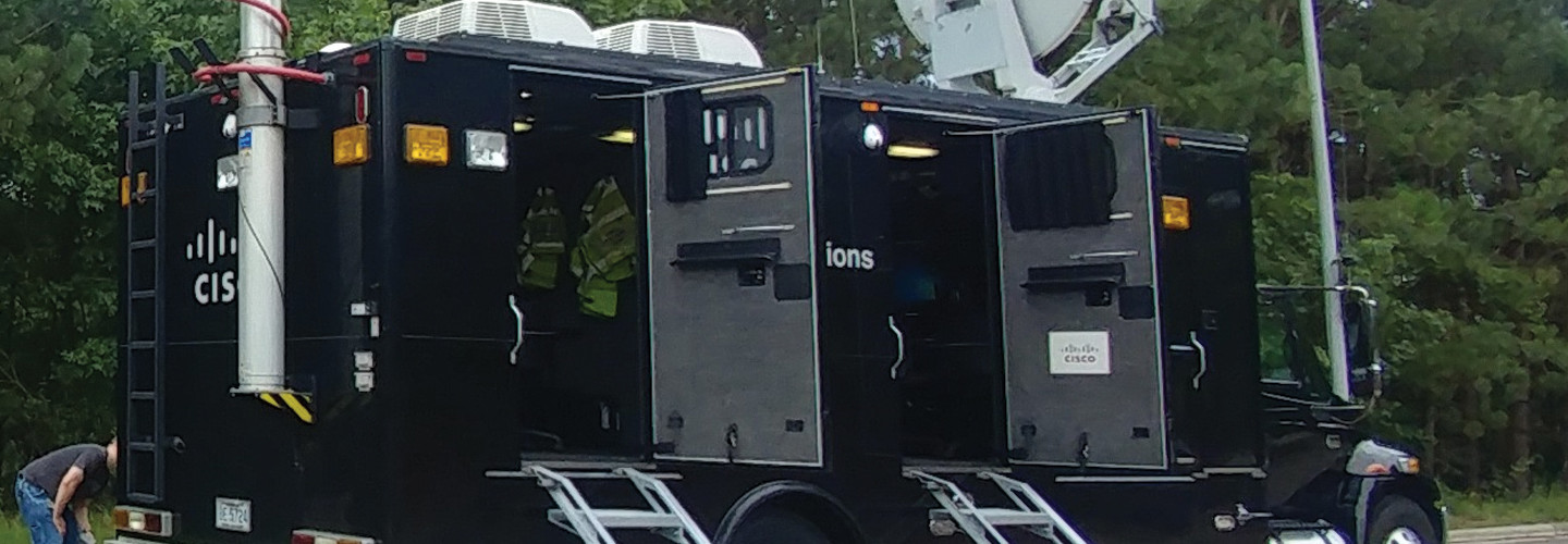 Cisco emergency and crisis response communications equipment on wheels