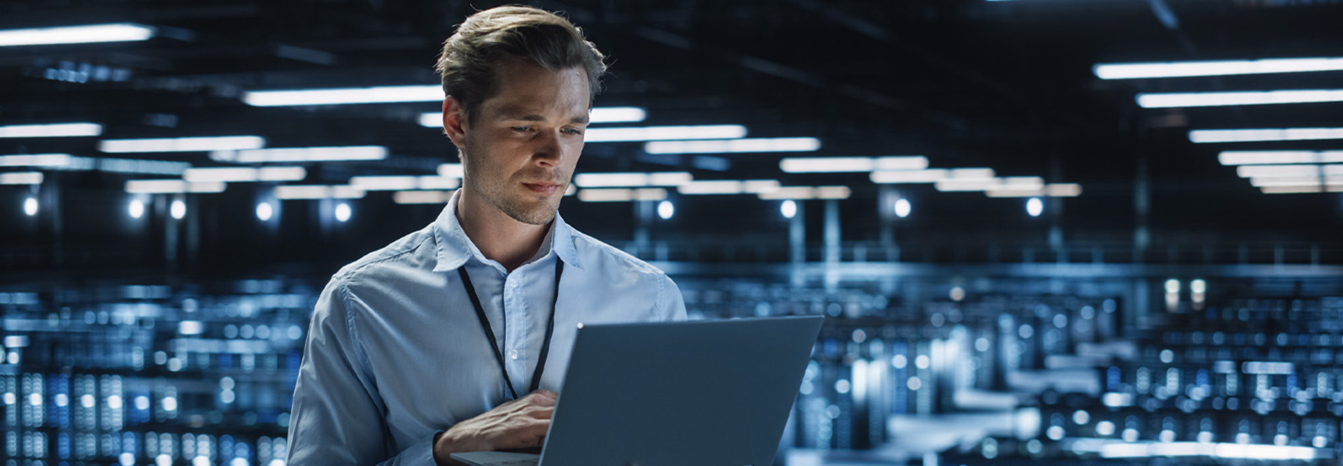 Person securing a data center