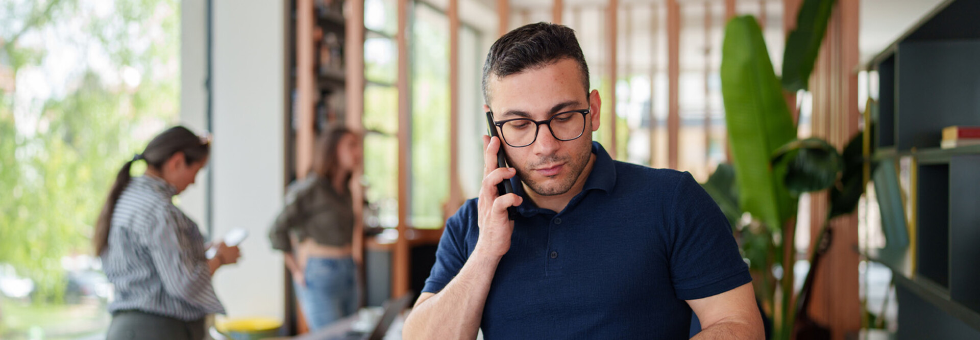 Person calling contact center