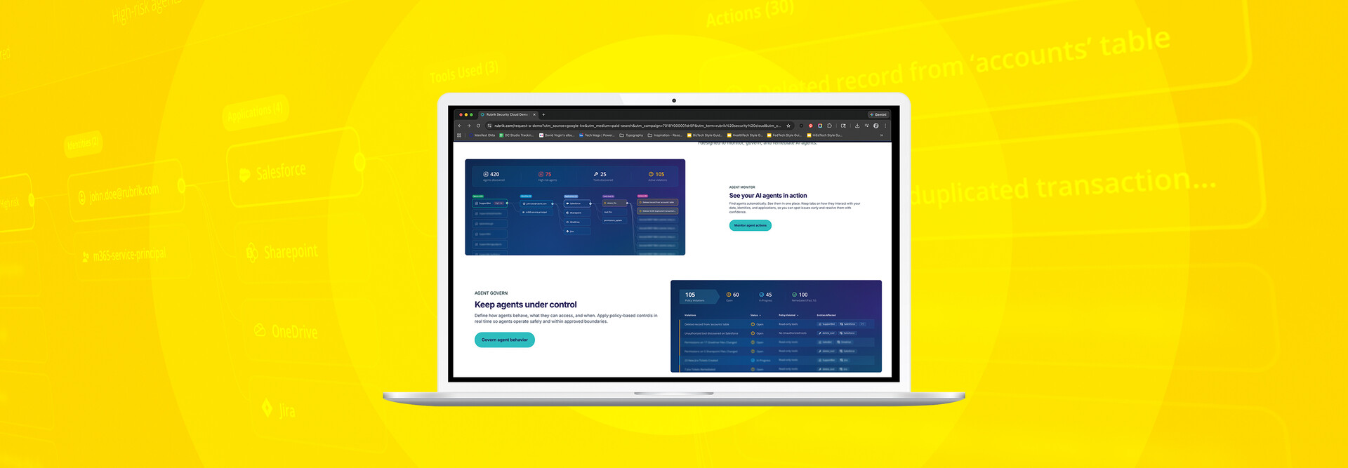Rubrik Security Cloud dashboard