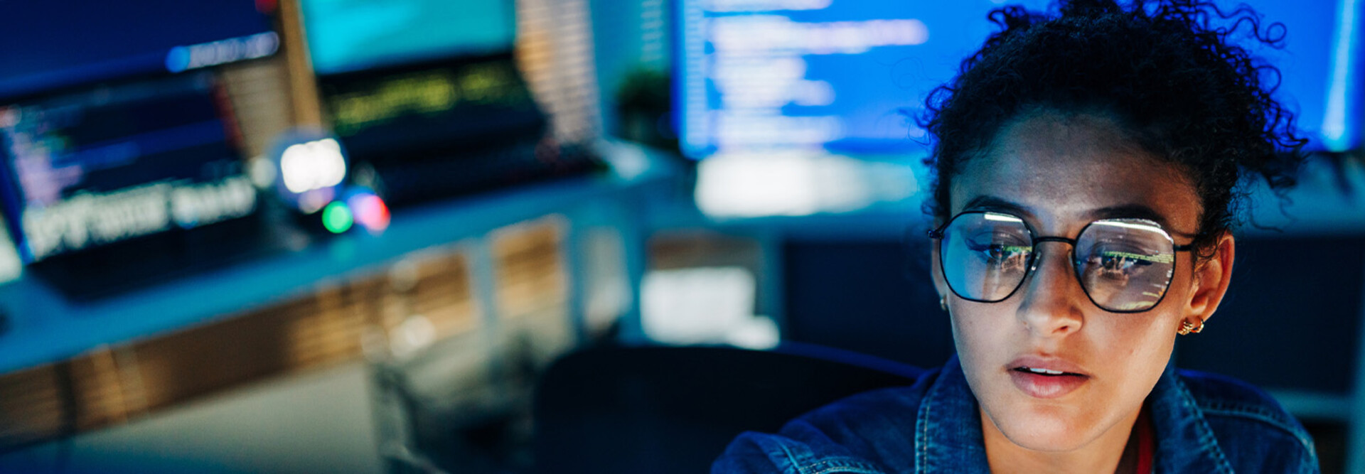 Person reviewing code