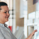 Person using interactive screen