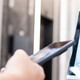 Person using phone to pay