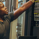 Engineer in data center